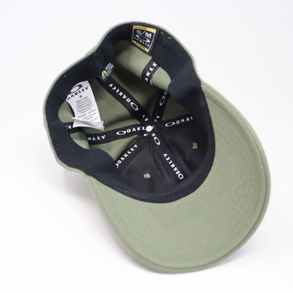 Oakley Tincan Cap S/M Worn Olive w/Graphic Camo Curved Brim Wicking Sweatband - Picture 4 of 5